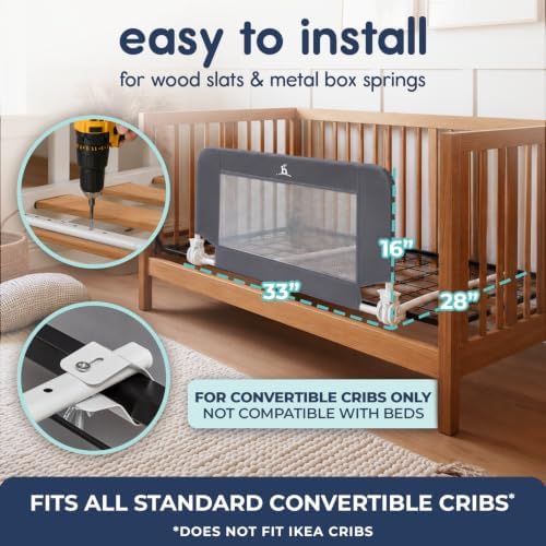 Hiccapop Convertible Crib Bed Rail - Image 4