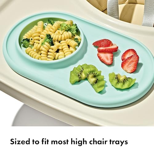 OXO Tot Textured Suction Plate & Spoons Set, Baby Led Weaning Supplies - Image 4