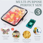 YOPCDJ 3 Pack Clear Hard Shell Zipper Case, Plastic Pouch - Image 2