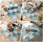 AIRHOP 18 PCS Gym Floor Mat, EVA Foam Puzzle Gym Mat, High-Density Interlocking - Image 7