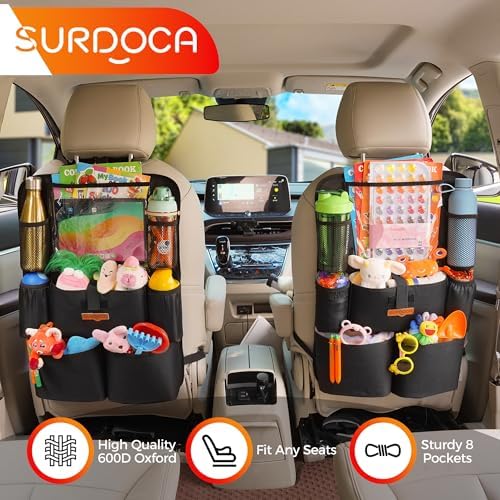 SURDOCA Car Organizers and Storage, Upgraded Car Seat Organizer - Image 4