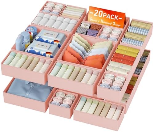 DIMJ Drawer Organizer Clothes 20 Pack by DiMJ