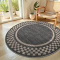 GarveeHome 4ft Washable Round Rug by GarveeHome