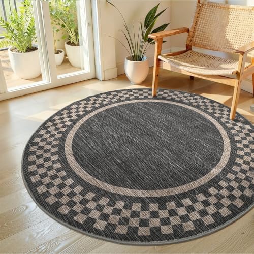 GarveeHome 4ft Washable Round Rug by GarveeHome