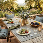 Artoid Mode Light Grey Placemats Set of 4, 12x18 Inch Washable Holiday Table - Image 5