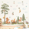 decalmile Forest Animals Tree Bear Deer Fox Wall Decals Stickers by decalmile