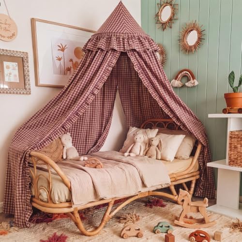 SmoothNovelty Gingham Plaid Bed Canopy - Image 4