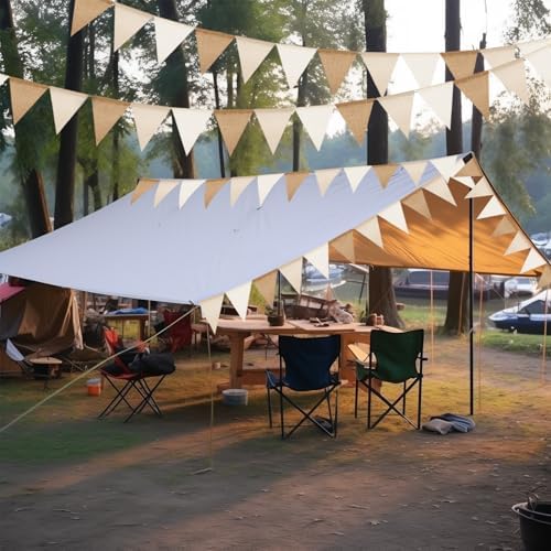 G2PLUS Pre-Strung Triangle Pennant Banner Decorative Flag Garland 60PCS - Image 5