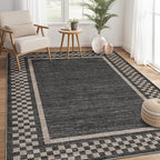 GarveeHome Modern Bordered 9x12 Washable Area Rugs - Image 2