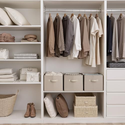 StorageWorks Storage Baskets for Shelves, Light Brown, Extra Large - Image 2
