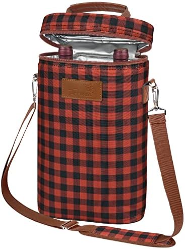 Tirrinia 2 Bottle Insulated Wine Tote Carrier Bag by Tirrinia