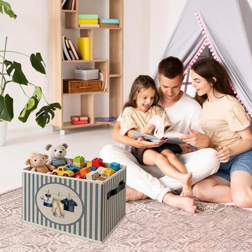 Boy Nursery Foldable Storage Bins Box - Image 3
