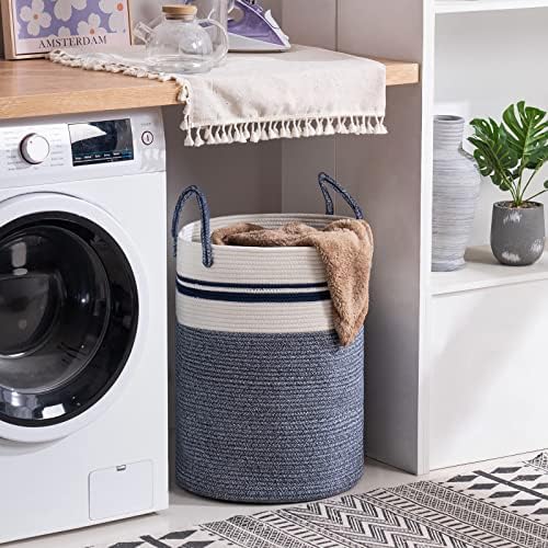 Woven Rope Laundry Hamper Basket by YOUDENOVA, 58L Tall Luandry Basket - Image 6