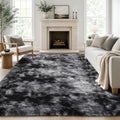 Ophanie Tie-Dyed Black & Grey Area Rugs 5x8 by Ophanie