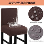 Fuloon Waterproof Barstool Covers Chair Slipcovers, 4 Pack - Image 3