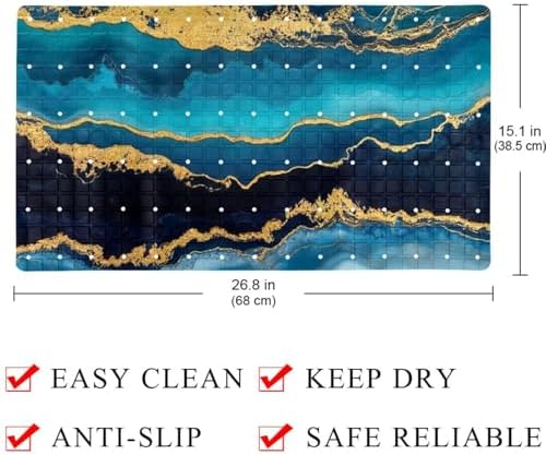Shower Mat Non Slip, Marble Texture Anti Slip Bath Mat - Image 4