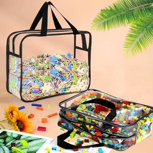 6 Pcs Large Toy Storage Bags Reusable Clear Toy Organizer - Image 4