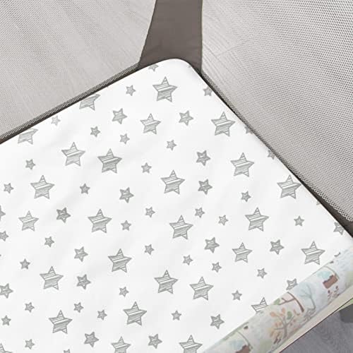 Pack and Play Sheets, Mini Crib Sheets, Stretchy Playard Fitted Sheet - Image 3