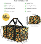 Joyfol Day Extra Large Utility Tote Bag, Reusable Grocery Bags Foldable - Image 3