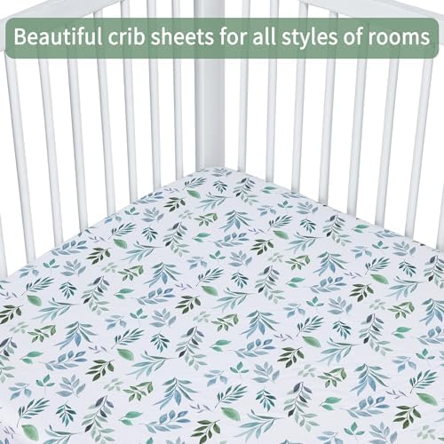 GUNTAIL Baby Crib Sheets for Boys Girls, 2 Pack Fitted Crib Sheet for Standard - Image 4