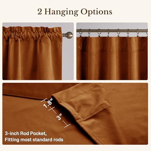 StangH Burnt Orange Fall Decor Window Valance 52x18 Inch, 1 Panel - Image 4