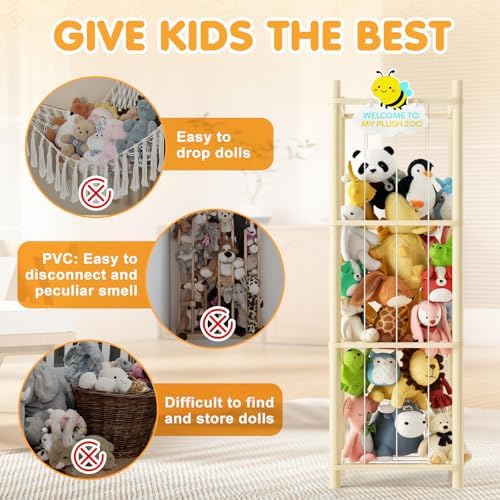 Stuffed Animal Storage Zoo Organizer Natural Pine Plushies Storage - Image 5