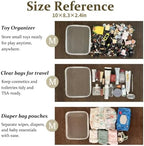 4 pcs Clear Zipper Pouches, Hard Shell Zipper Case, Toiletry Bag - Image 4