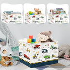 Clastyle Cartoon Construction Truck Shelf Basket Nursery Boy Room Car Decor - Image 5
