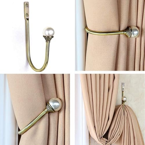 COCIVIVRE 2 Pack Curtain Holdbacks Wall Mounted Curtain Tiebacks Hooks Plastic - Image 6
