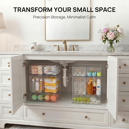 LALOBLUE Stackable Clear Acrylic Drawer Baby Bottle Makeup Organizer - Image 5