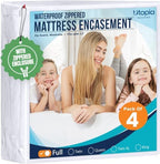 Utopia Bedding Mattress Protector Zippered Full Size Size, 100% Waterproof Bed by UTOPIABEDDING
