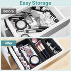 25 PCS Plastic Drawer Organizer Set, Makeup Organizers and Storage Bins - Image 4