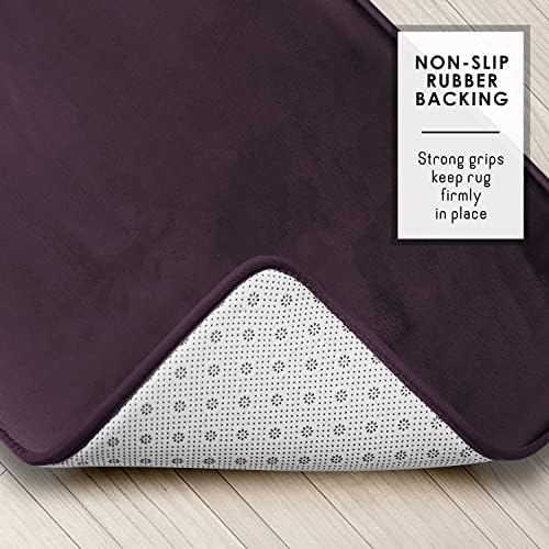 Clara Clark Bathroom Rugs, Velvet Memory Foam Bath Mat, Machine Washable Bath - Image 5