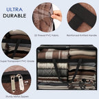Blanket Storage Bags 4 Pack 60L Clothes Comforter Bedding Container Black - Image 3