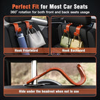 4-Pack Car Headrest Hooks Holds 55lbs Seat Storage Organizer - Image 4