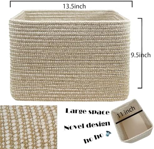 COMFY-HOMI Cotton Rope Woven Basket - Image 4