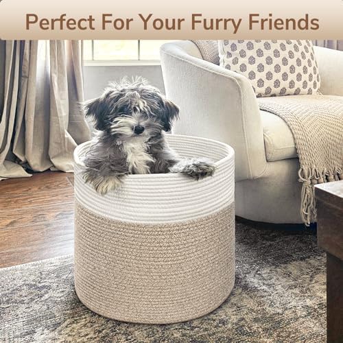 Goodpick Woven Rope Basket for Blankets Fit Nursery & Living Room - Image 5