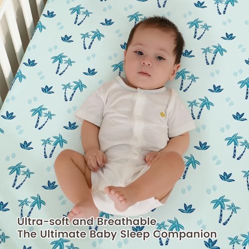david's kids 3 Pack Mini Crib Sheets, Soft Breathable Premium Pack N Play Sheets - Image 2