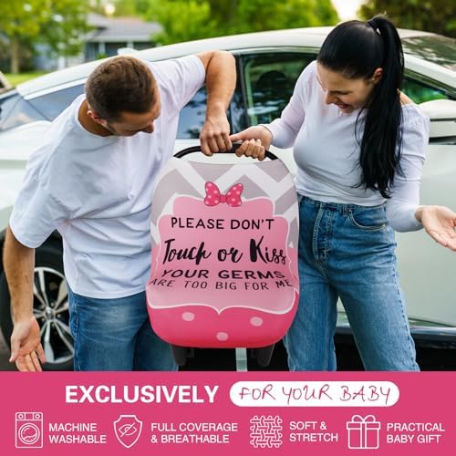 Metplus Baby Car Seat Cover, No Touch Sign Carseat Canopy & Nursing Covers - Image 3