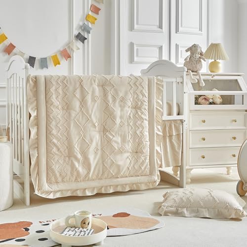 AIKASY The Ruffled Shabby Crib Bedding Set - Image 2