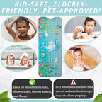 ENKOSI Non-Slip Bath Mat and Shower Mat 40x16 Extra Long, Dolphin Print - Image 5