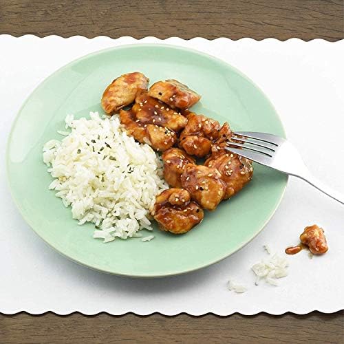 Disposable Paper Placemats – Premium, 50 Pack of White Scalloped Edge Placemats - Image 6