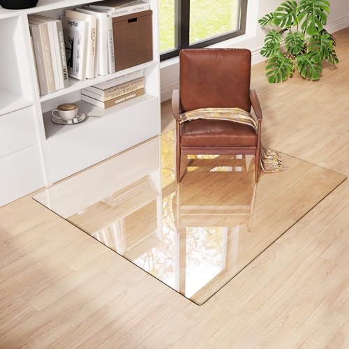 Tempered Glass Chair Mat for Carpet 48"x42", Floor Protector - Image 3