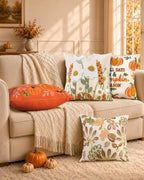 Embroidered Throw Pillow Cover, 18x18 Inch, Fall Wildflower - Image 6