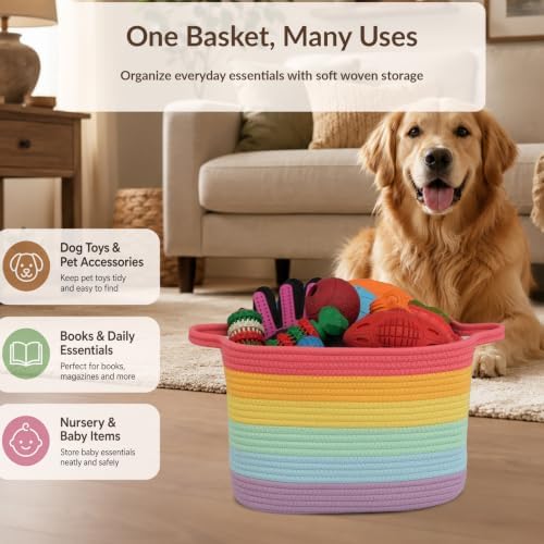 XUANGUO Woven Cotton Rope Storage Basket - Image 4
