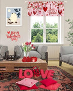 Pink Valentine's Day Kitchen Curtains Valances - Image 4