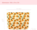 Flat Makeup Bag for Women, Zipper Cosmetic Pouch for Purse, Flower Yellow - Image 2