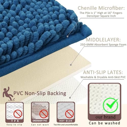 Bathroom Rugs Sets 3 Piece Non Slip, Bath Rugs - Image 5