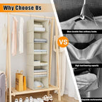 Hanging Closet Organizer 6-Shelf, Oxford Fabric Wardrobe Storage - Image 7