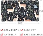 Shower Mat Non Slip 26.8 x 15.1 Inches, Deer Floral Bathtub Mat Shower Stall - Image 3